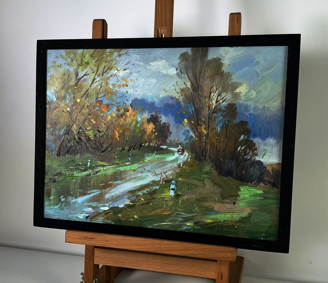 Oil painting Autumn weather in the forest Yuriy Suprunchuk - 2