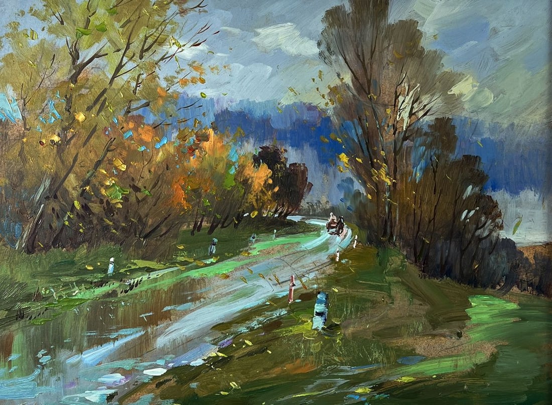 Oil painting Autumn weather in the forest Yuriy Suprunchuk - 3