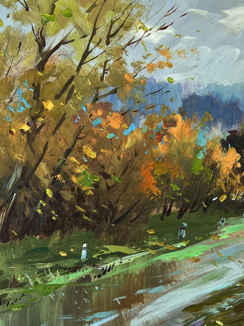 Oil painting Autumn weather in the forest Yuriy Suprunchuk - 4