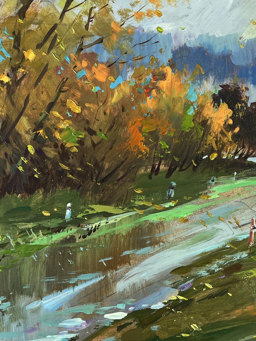 Oil painting Autumn weather in the forest Yuriy Suprunchuk - 5