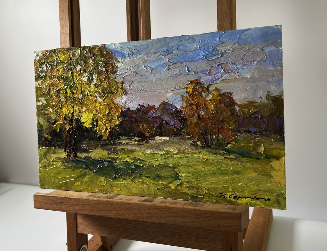 Oil painting Vibrant autumn nature Boris Serdyuk - 2