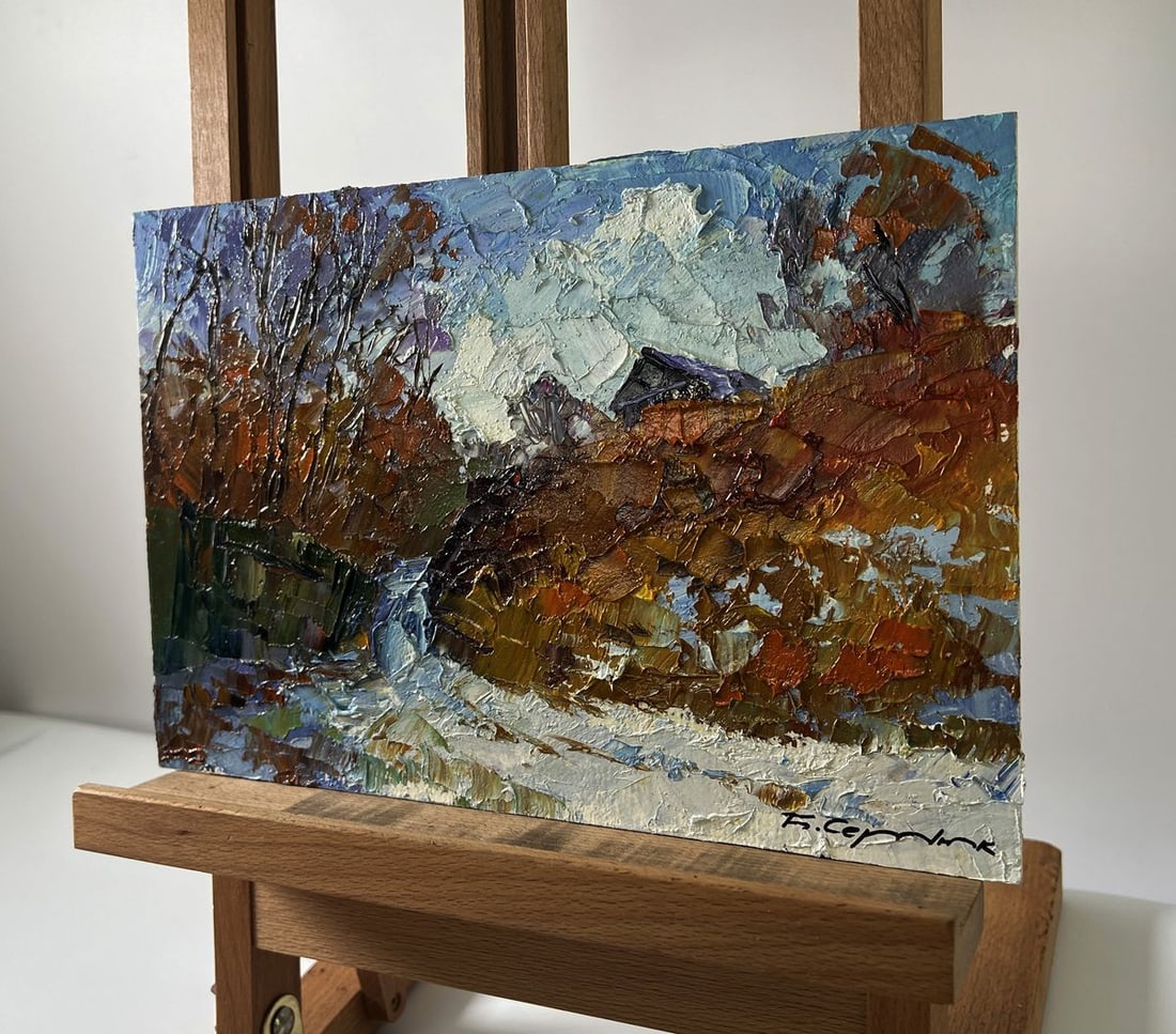 Oil painting House on the hill Boris Serdyuk - 2