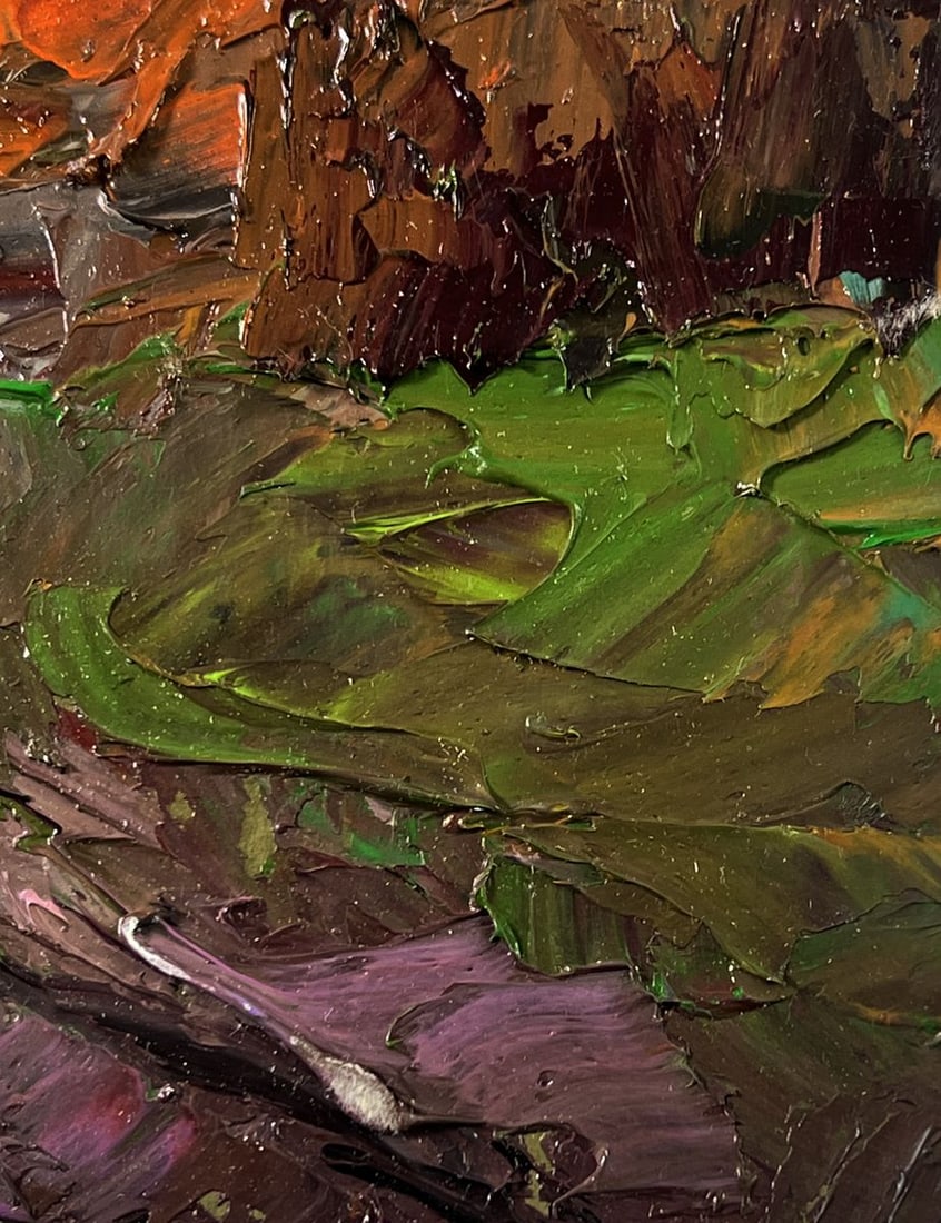 Oil painting Road to the autumn forest Boris Serdyuk - 9