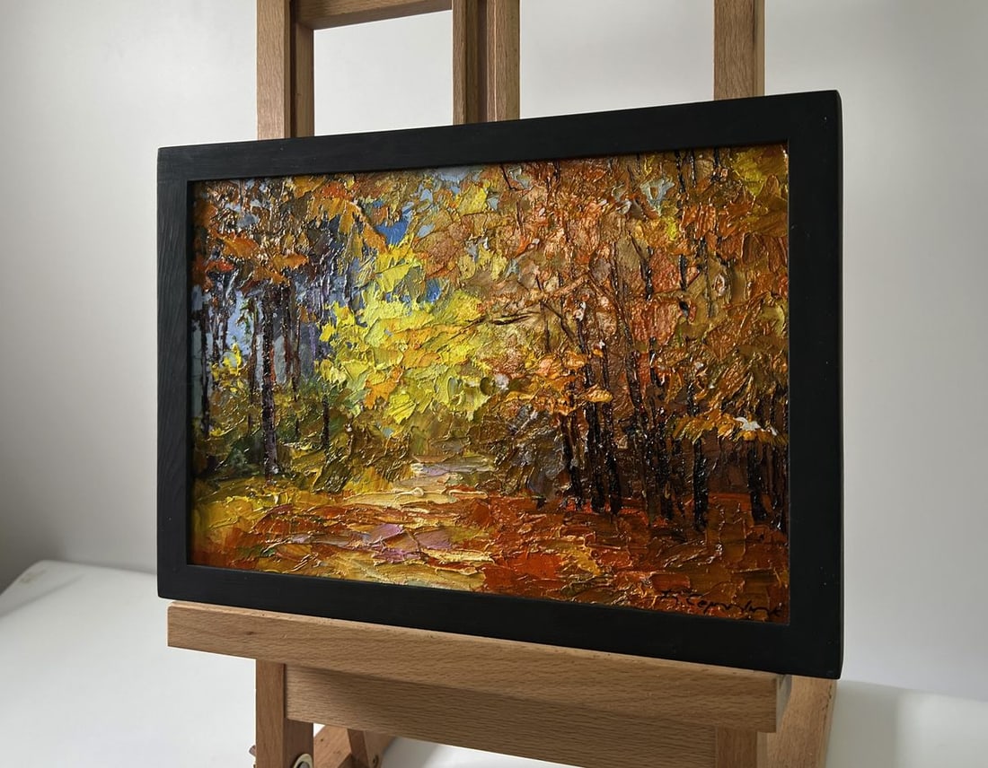 Oil painting Golden autumn forest Boris Serdyuk - 2