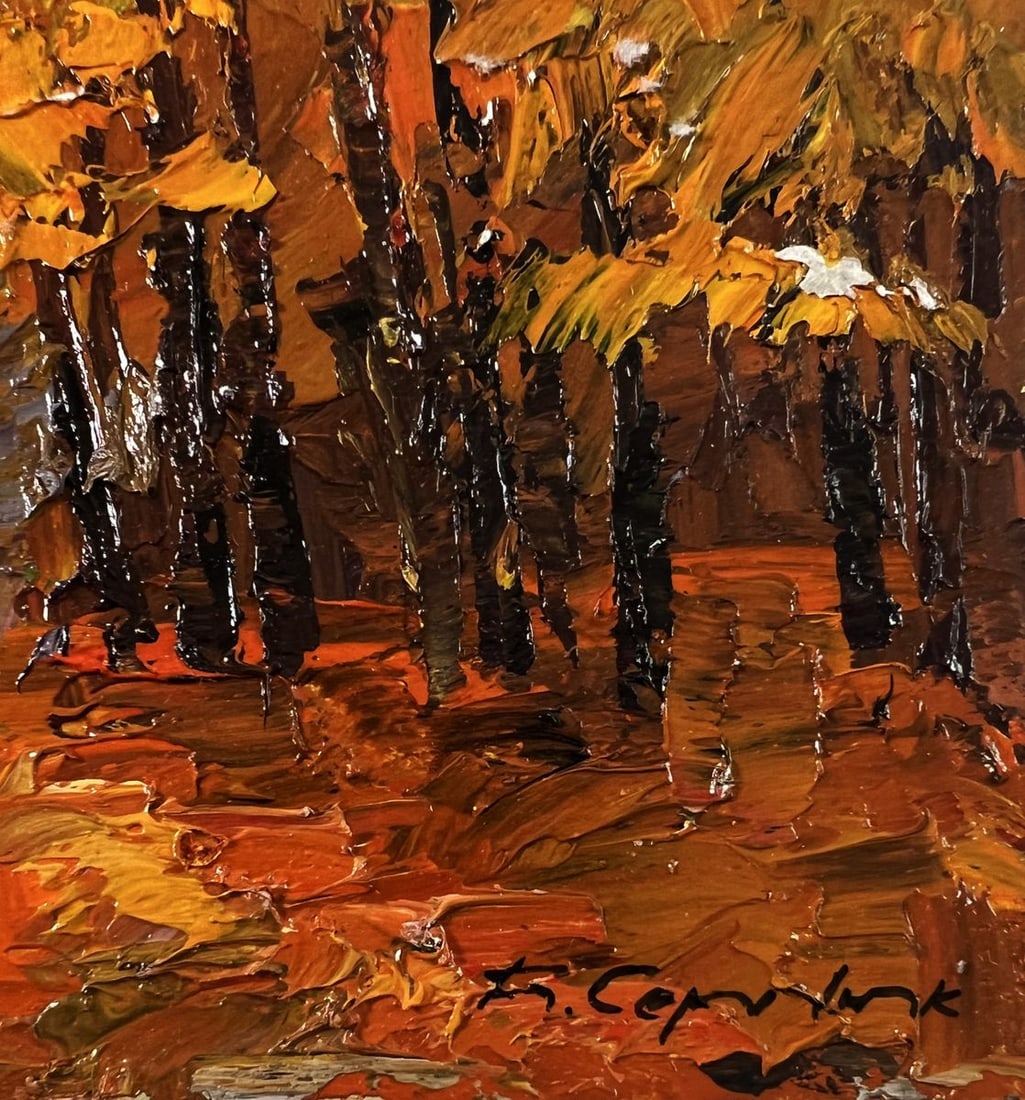 Oil painting Golden autumn forest Boris Serdyuk - 9