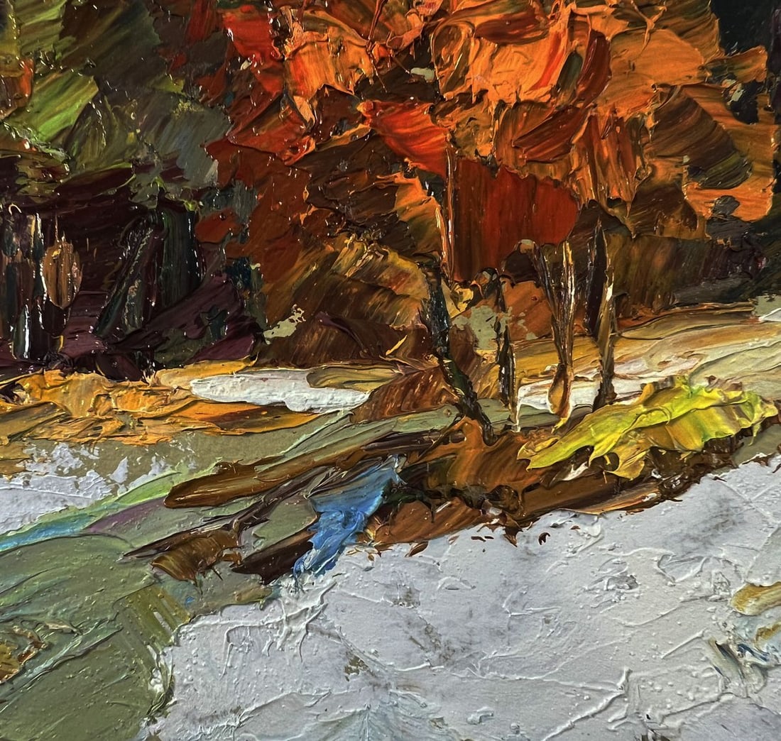 Oil painting The first snow fell Boris Serdyuk - 8