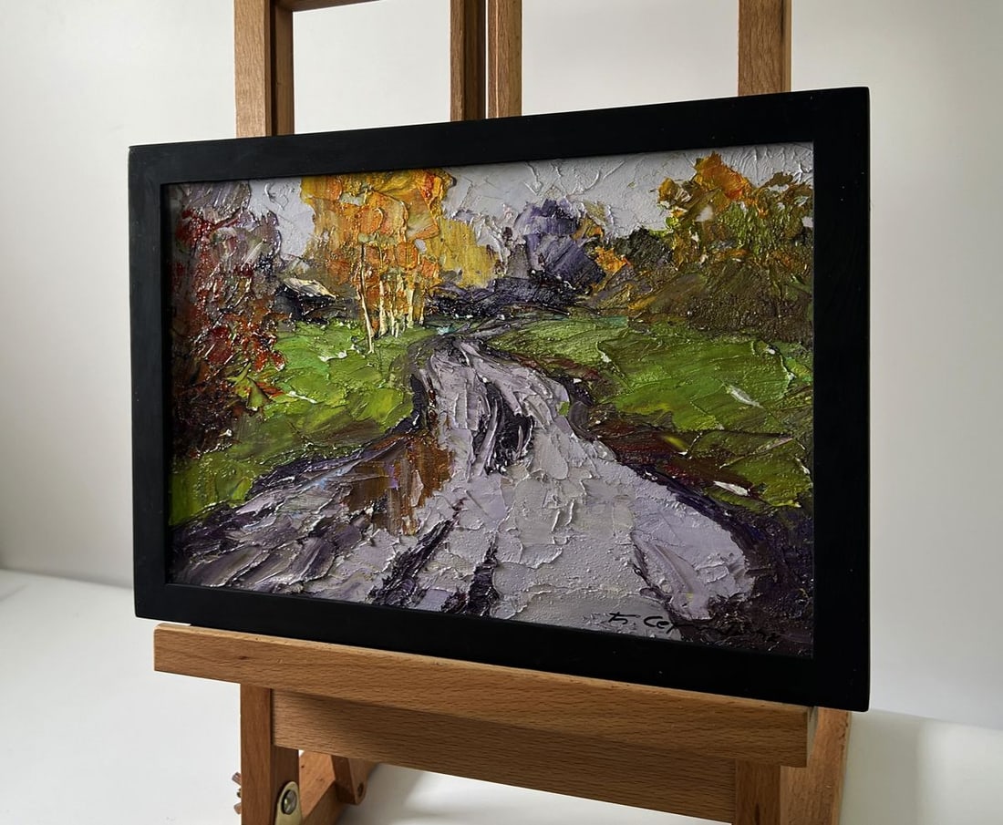 Oil painting Rainy day road Boris Serdyuk - 2