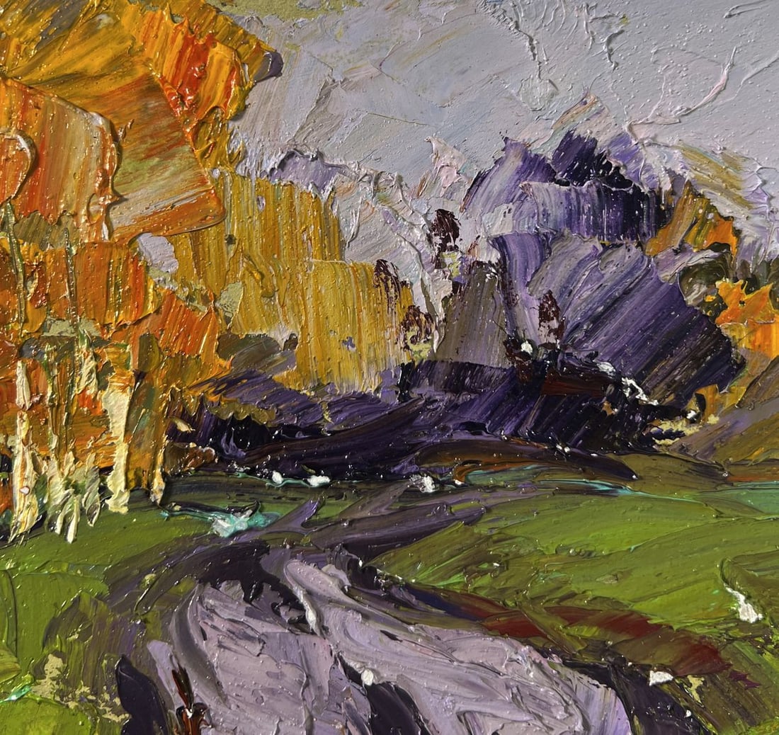 Oil painting Rainy day road Boris Serdyuk - 5