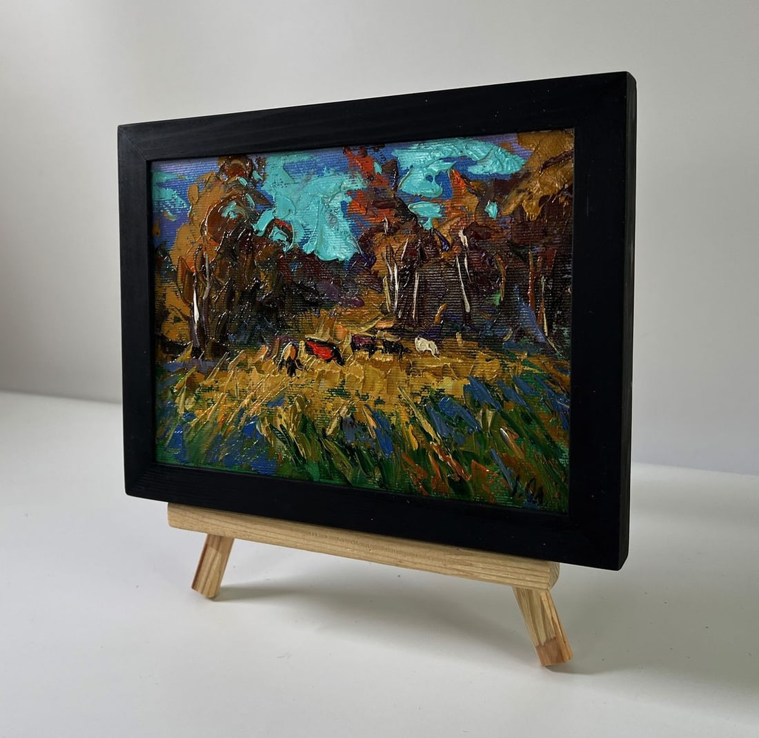 Oil painting Near the autumn forest Oleksiy Ivanyuk - 2