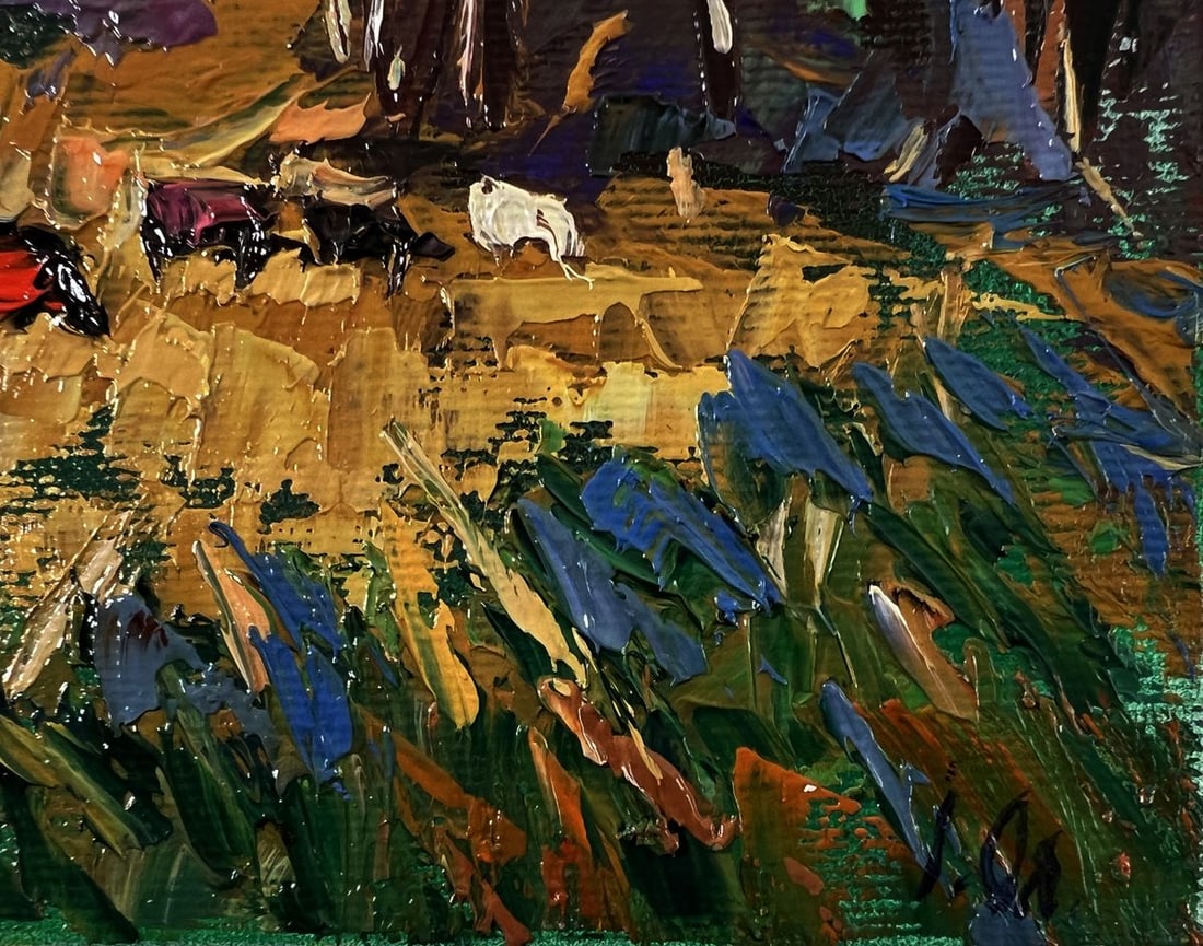 Oil painting Near the autumn forest Oleksiy Ivanyuk - 5
