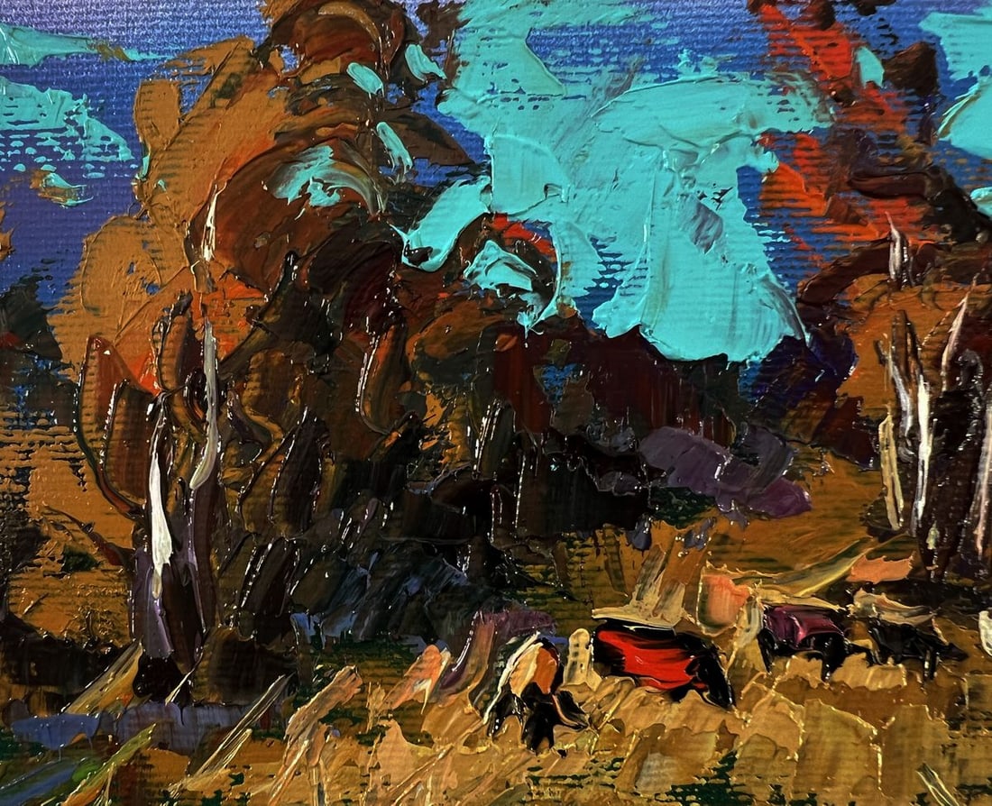 Oil painting Near the autumn forest Oleksiy Ivanyuk - 7