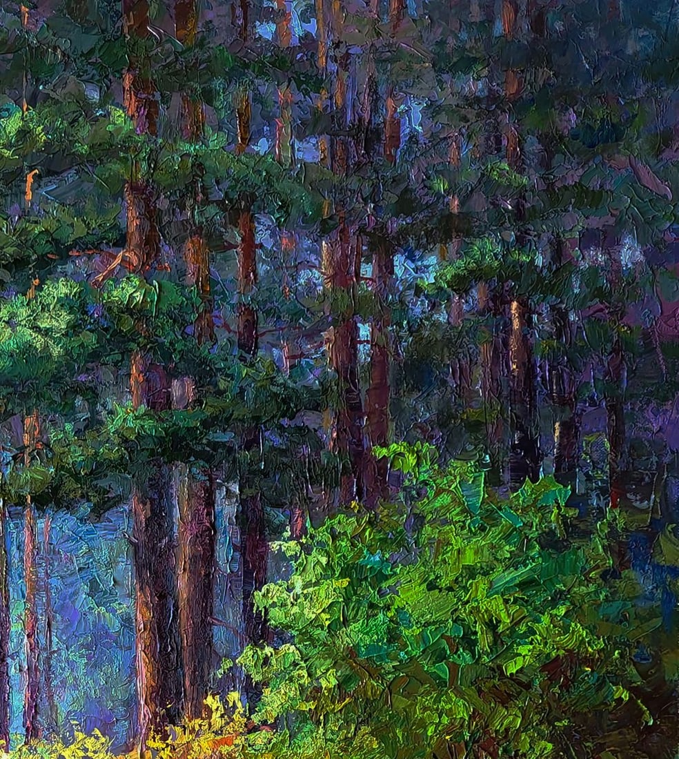 Oil painting The beginning of autumn in the forest Boris Serdyuk - 7