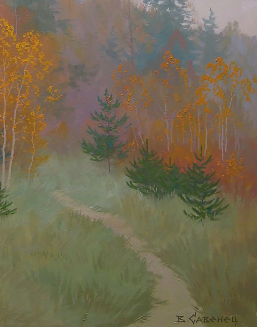 Oil painting Autumn melancholy of nature Valery Savenets - 2