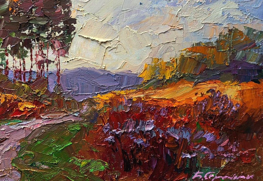 Oil painting The road to the forest Boris Serdyuk - 7