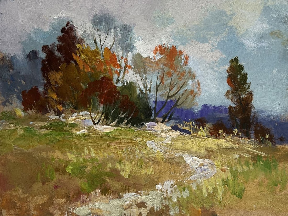 Oil painting Twilight of the autumn forest Yuriy Suprunchuk - 3