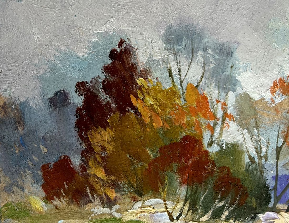 Oil painting Twilight of the autumn forest Yuriy Suprunchuk - 6