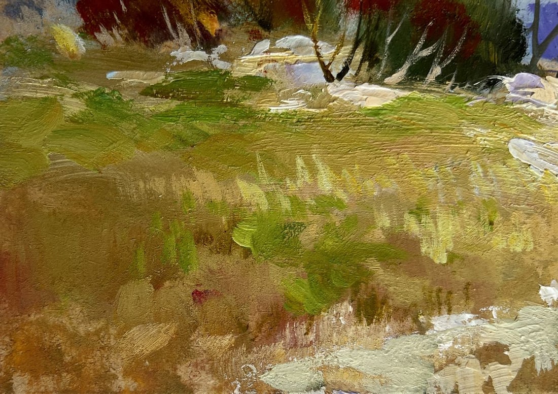 Oil painting Twilight of the autumn forest Yuriy Suprunchuk - 7
