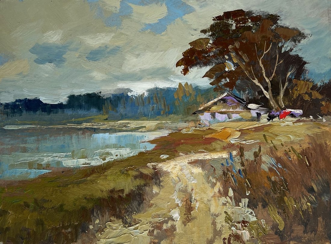 Oil painting House in the autumn forest Yuriy Suprunchuk - 3