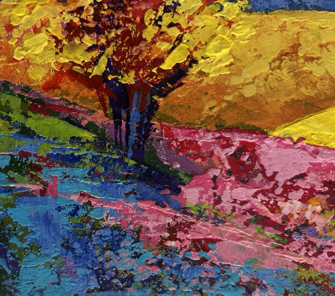 Oil painting Two trees in a field V. Zadorozhnya - 6