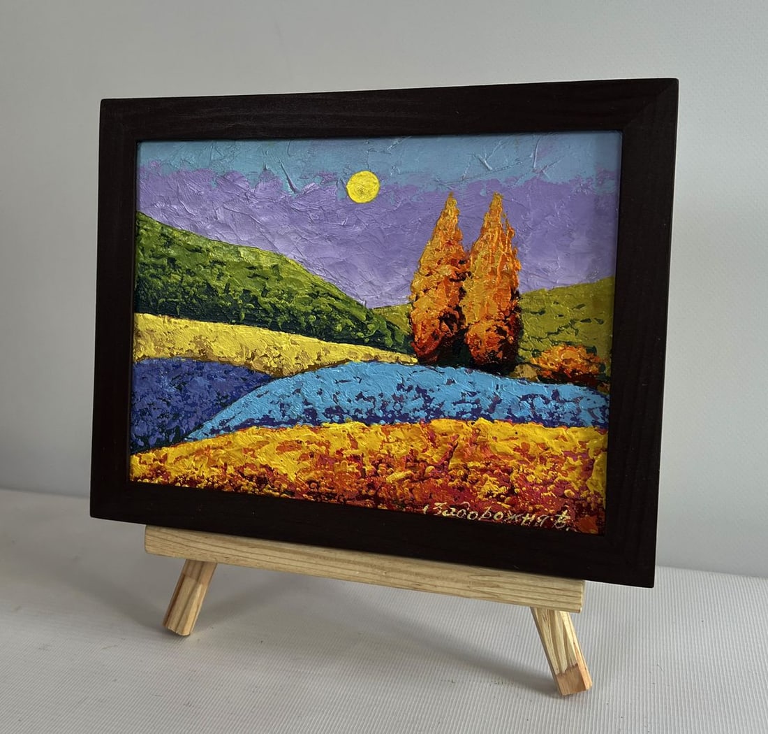 Oil painting Autumn golden fields V. Zadorozhnya - 2