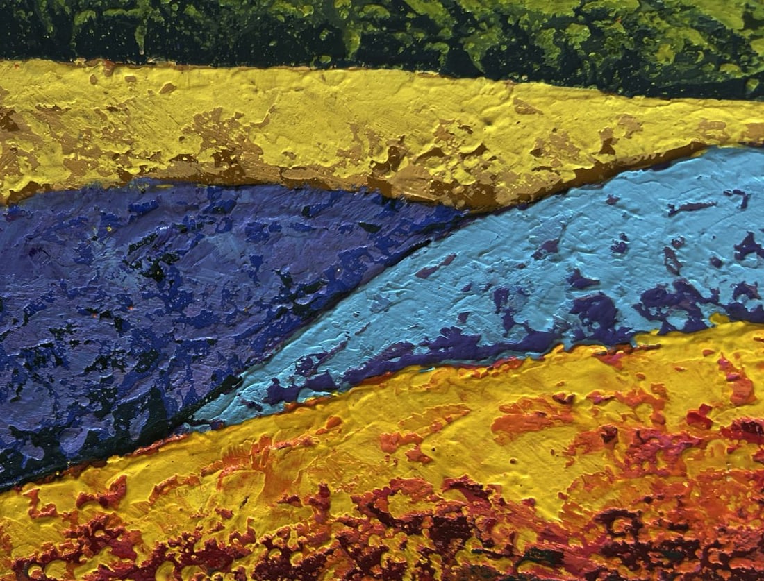 Oil painting Autumn golden fields V. Zadorozhnya - 6