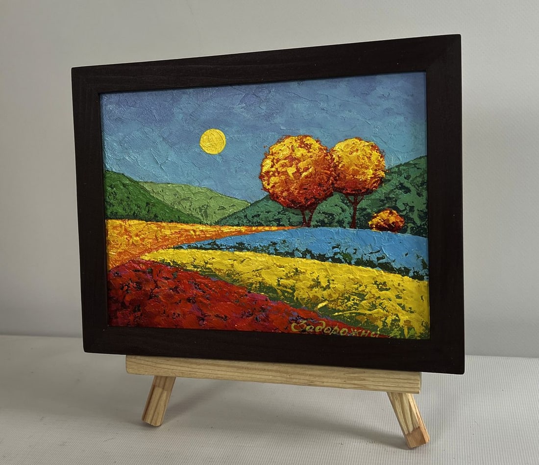 Oil painting Autumn evenings in the meadows V. Zadorozhnya - 2