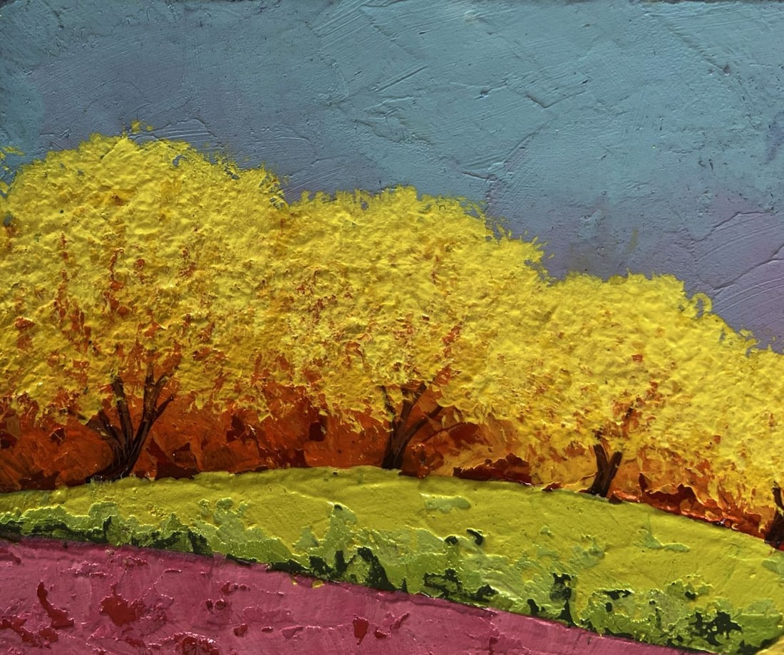 Oil painting Autumn forest in the light of fading day V. Zadorozhnya - 5