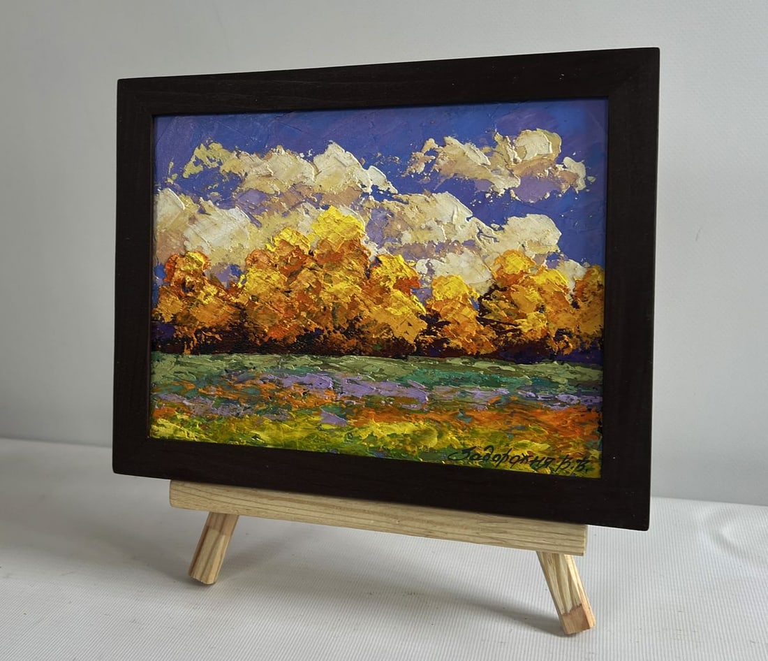 Oil painting Sunset colors of autumn nature V. Zadorozhnya - 2