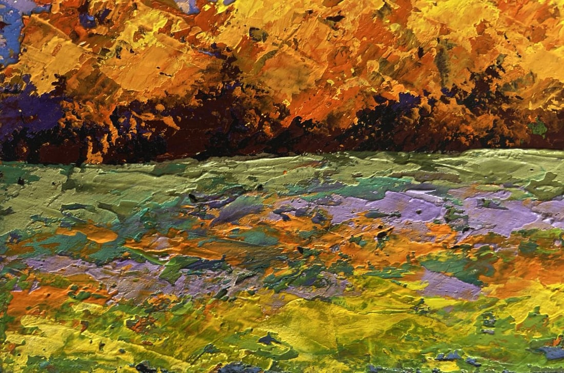 Oil painting Sunset colors of autumn nature V. Zadorozhnya - 6