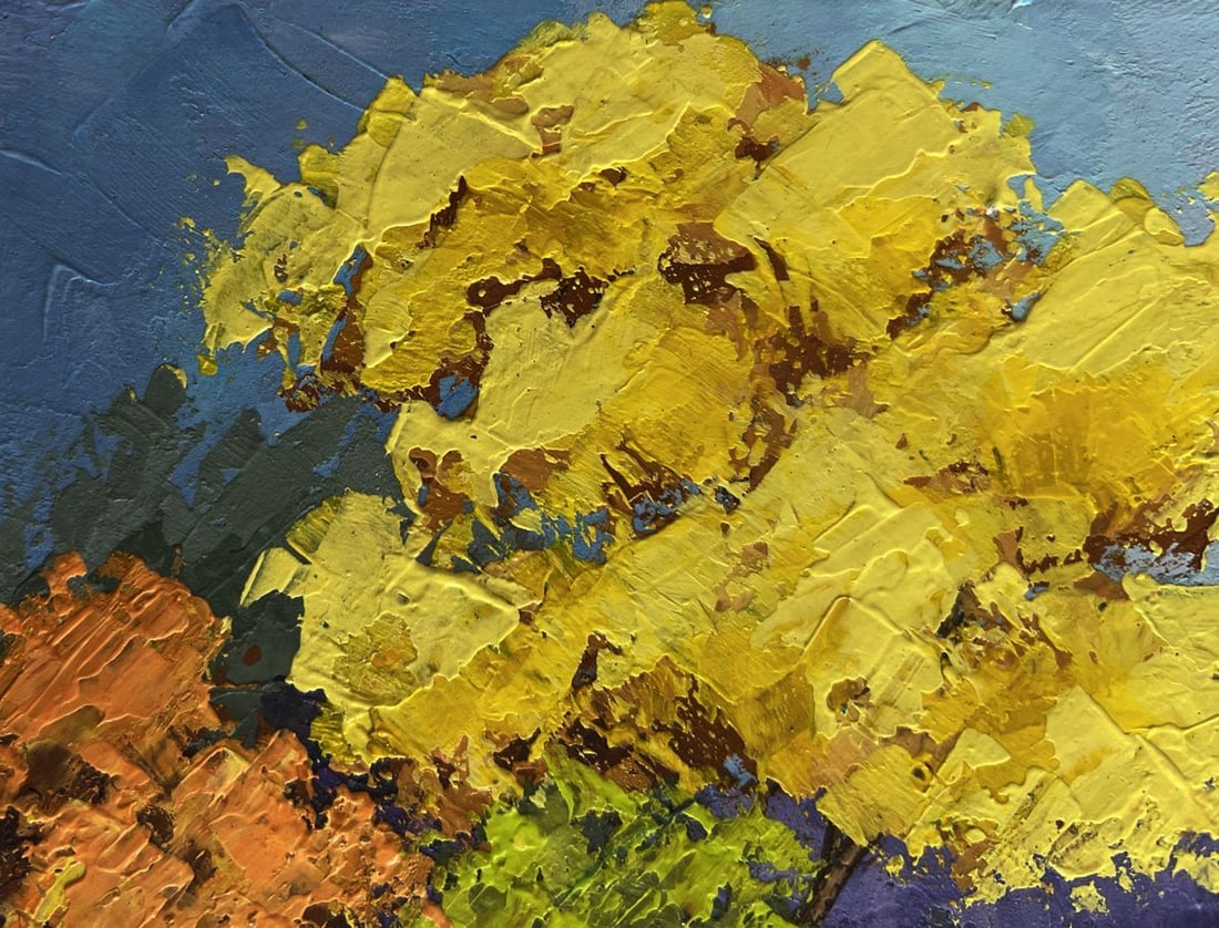 Oil painting In the autumn forest V. Zadorozhnya - 5
