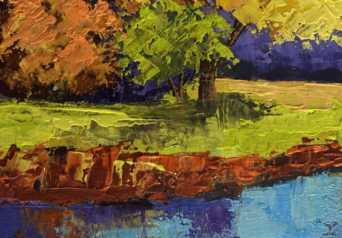 Oil painting In the autumn forest V. Zadorozhnya - 6