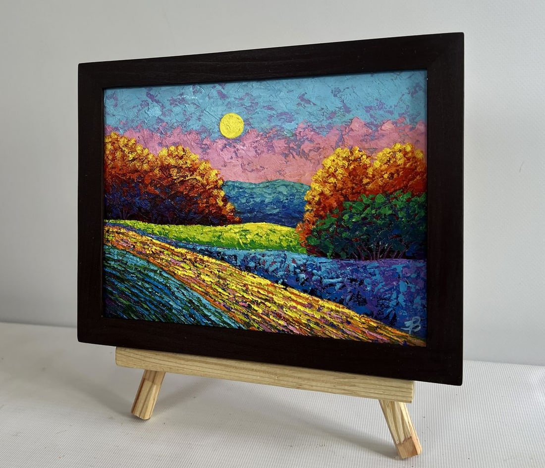 Oil painting Pink gentle sunset V. Zadorozhnya - 2