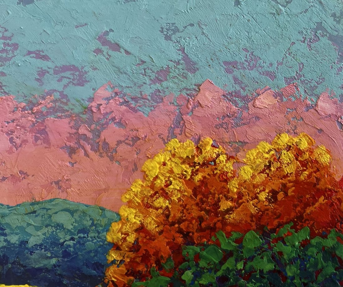 Oil painting Pink gentle sunset V. Zadorozhnya - 4