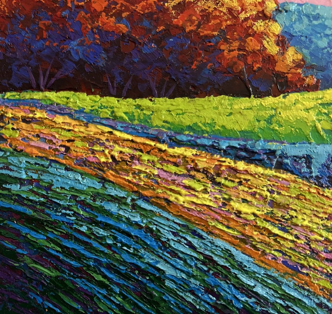 Oil painting Pink gentle sunset V. Zadorozhnya - 6
