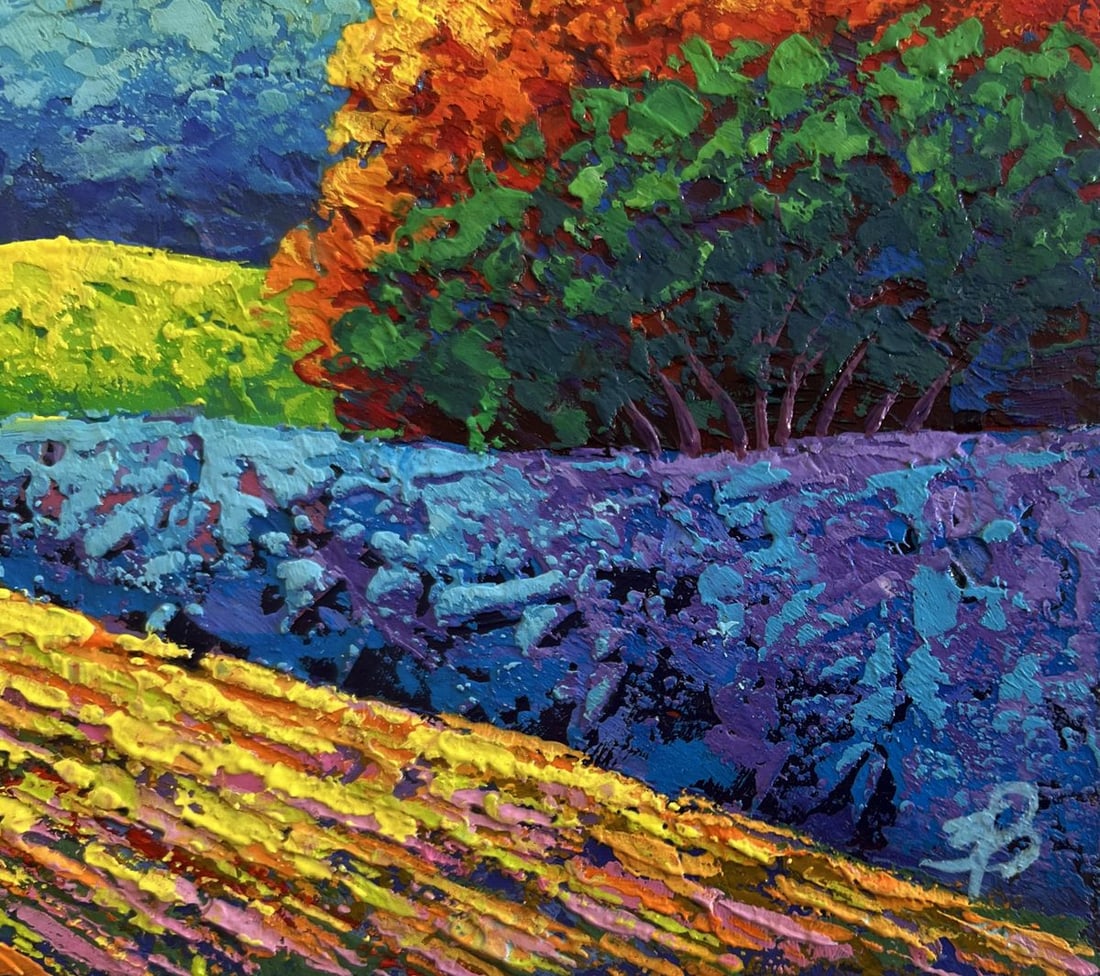 Oil painting Pink gentle sunset V. Zadorozhnya - 7