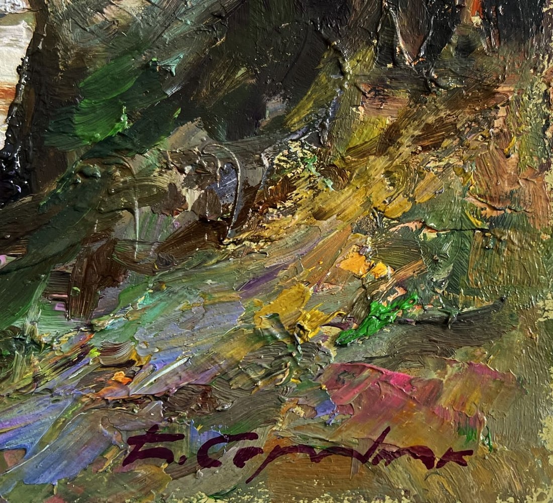 Oil painting Village Bridge Boris Serdyuk - 9