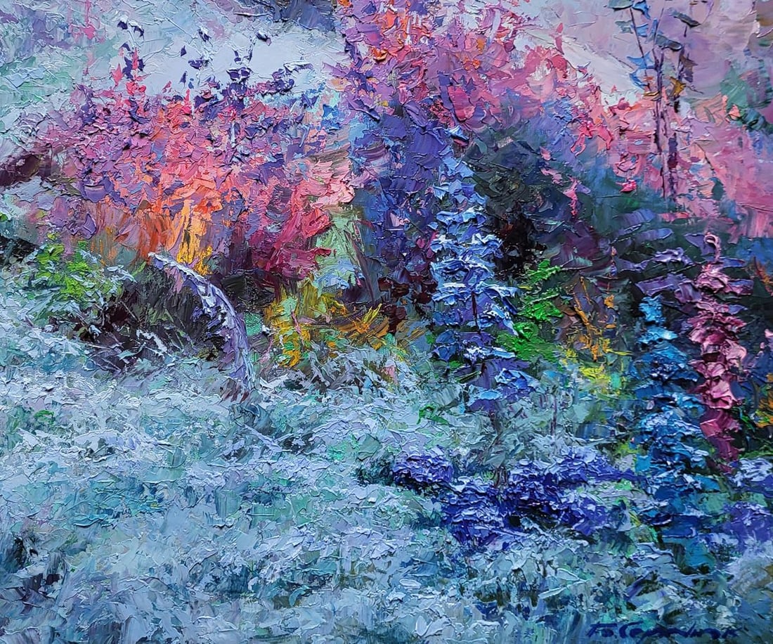 Oil painting Frost on the grass Boris Serdyuk - 7
