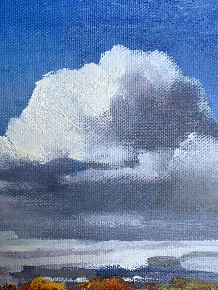 Oil painting Cloudy day Tatyana Derdey - 11