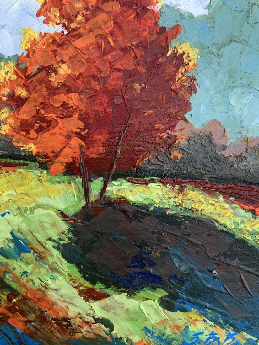 Oil painting Autumn tree V. Zadorozhnya - 10