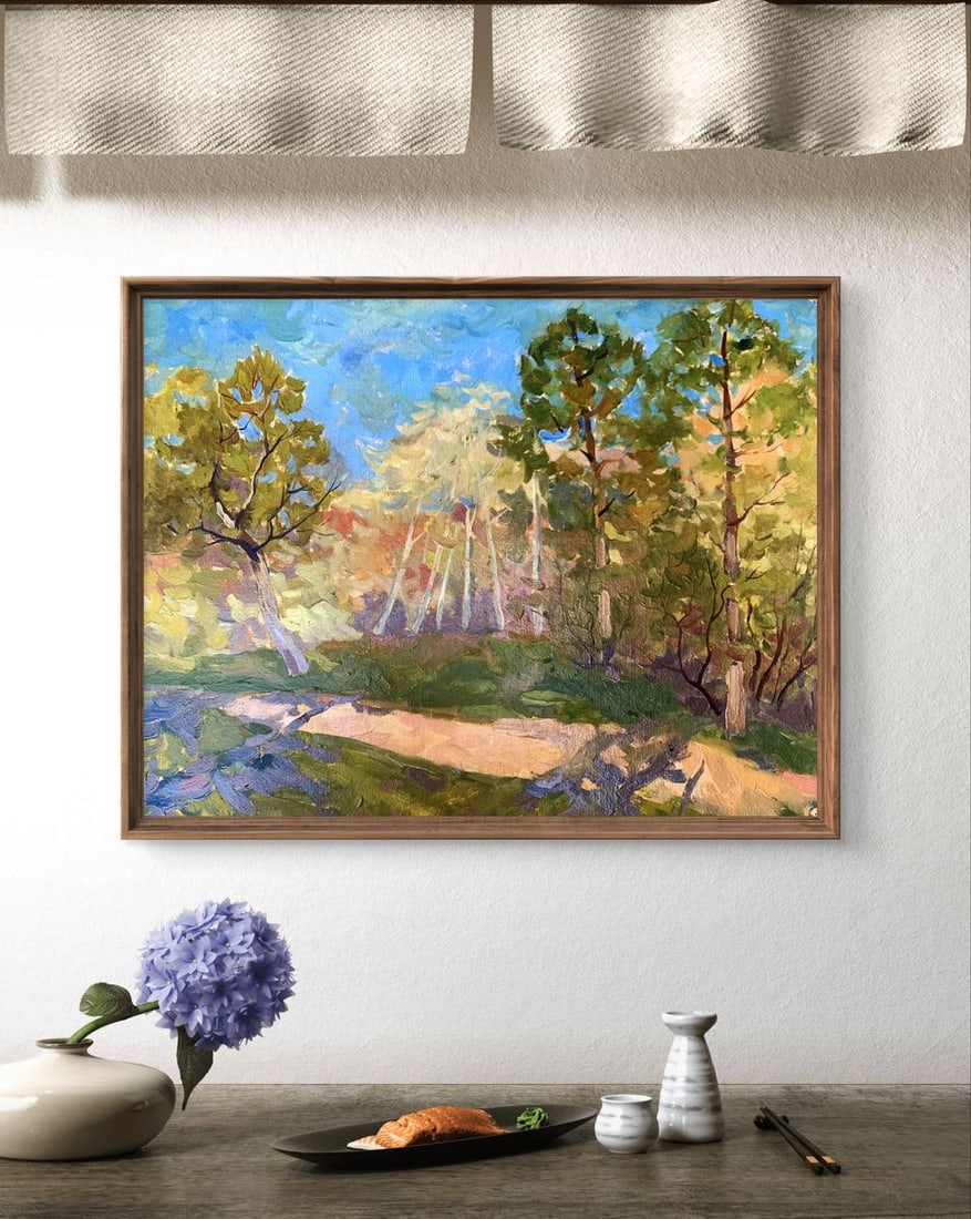 Oil painting Forest smell Peter Tovpev - 2