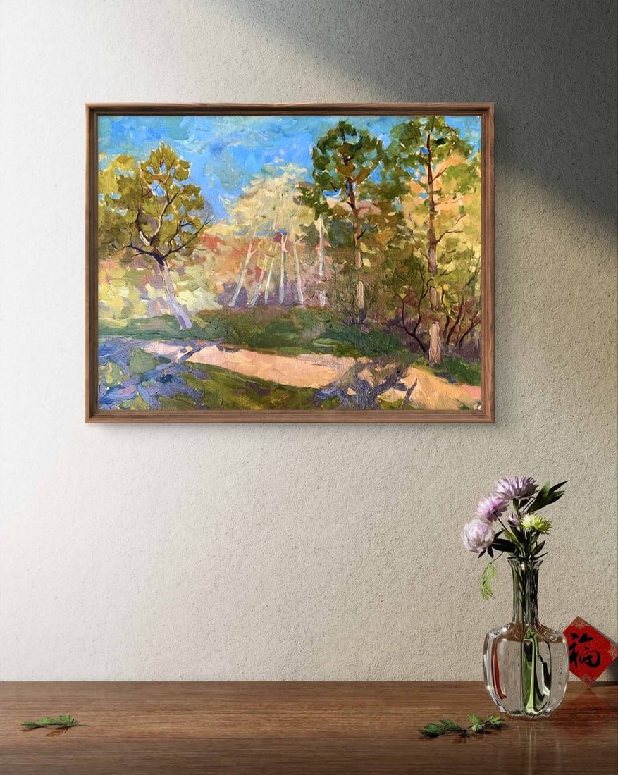 Oil painting Forest smell Peter Tovpev - 3