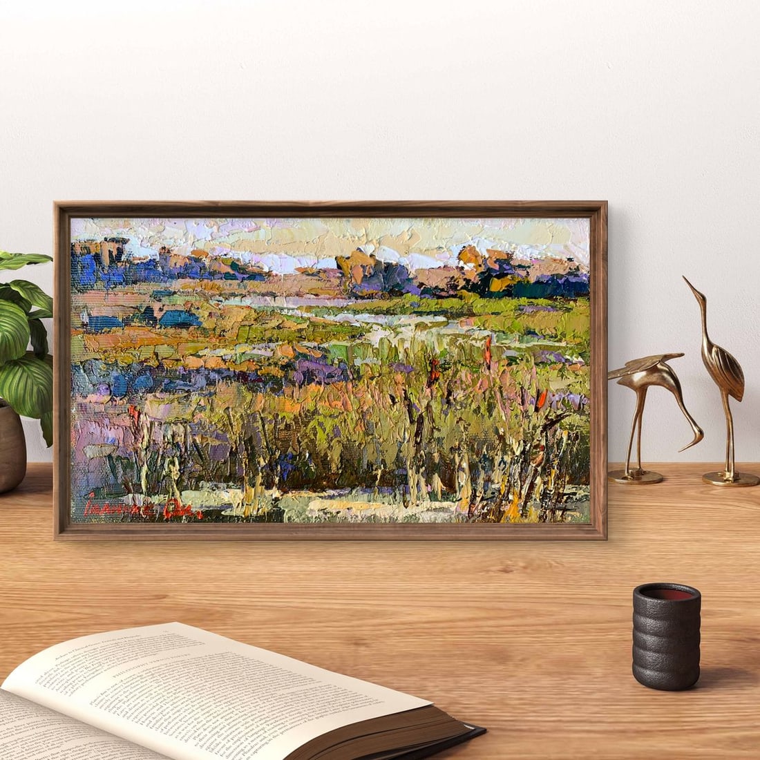 Oil painting River flood Oksana Kalenyuk - 2