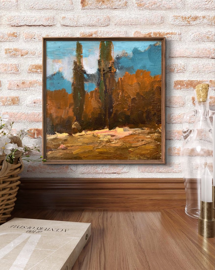 Oil painting Autumn dense forest Leonid Maistrenko - 3