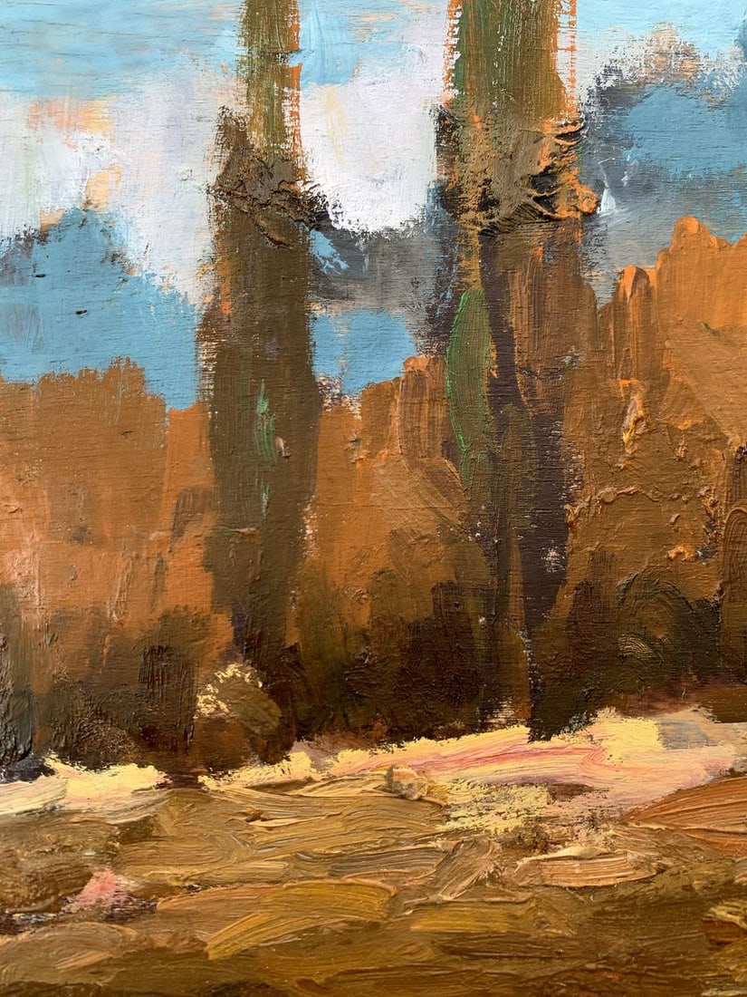 Oil painting Autumn dense forest Leonid Maistrenko - 5