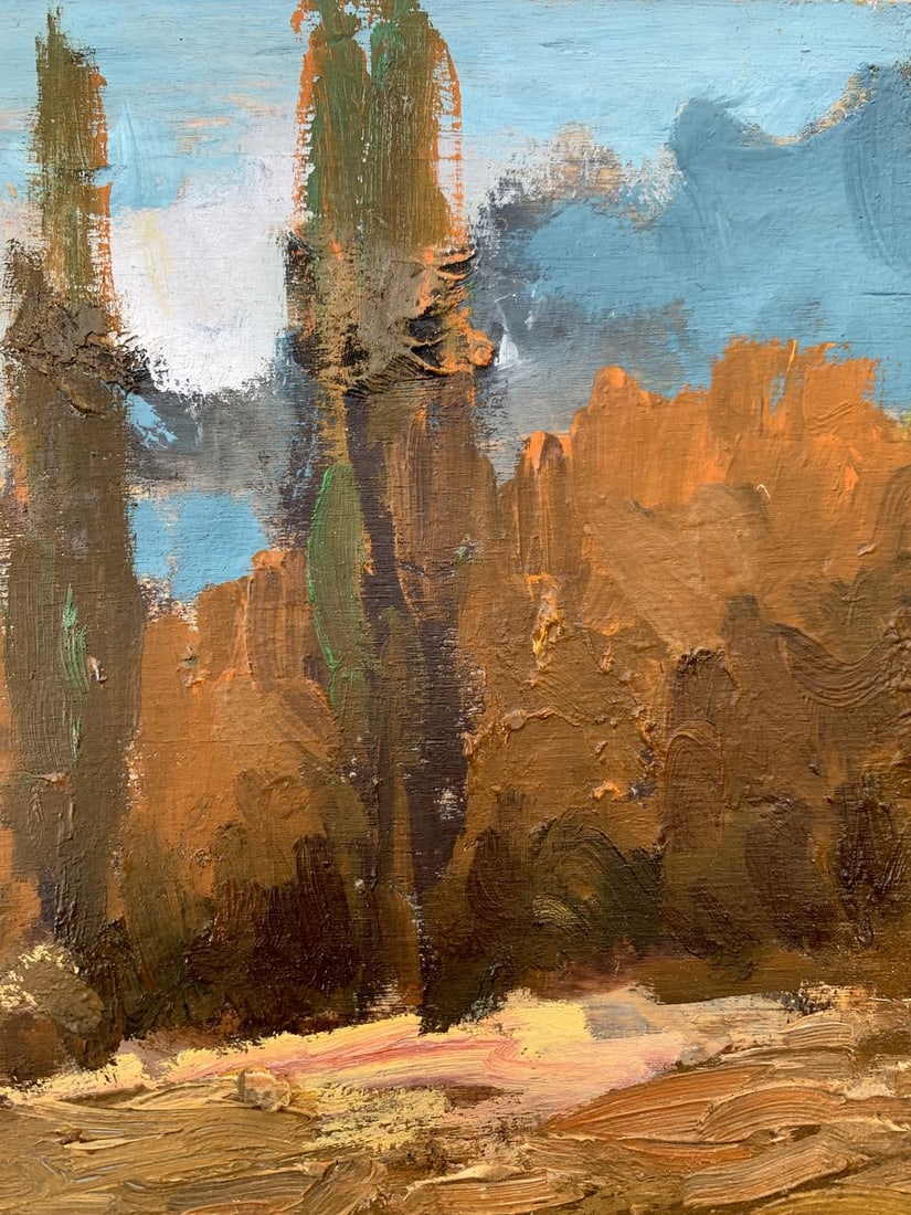 Oil painting Autumn dense forest Leonid Maistrenko - 6