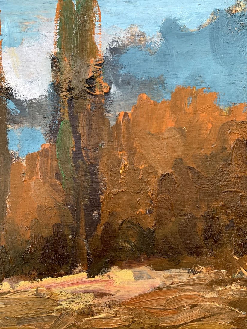 Oil painting Autumn dense forest Leonid Maistrenko - 7