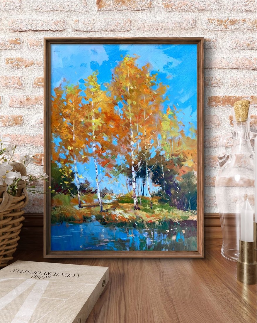 Oil painting Orange forest Yuriy Suprunchuk - 2