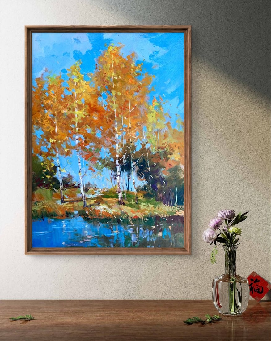 Oil painting Orange forest Yuriy Suprunchuk - 3