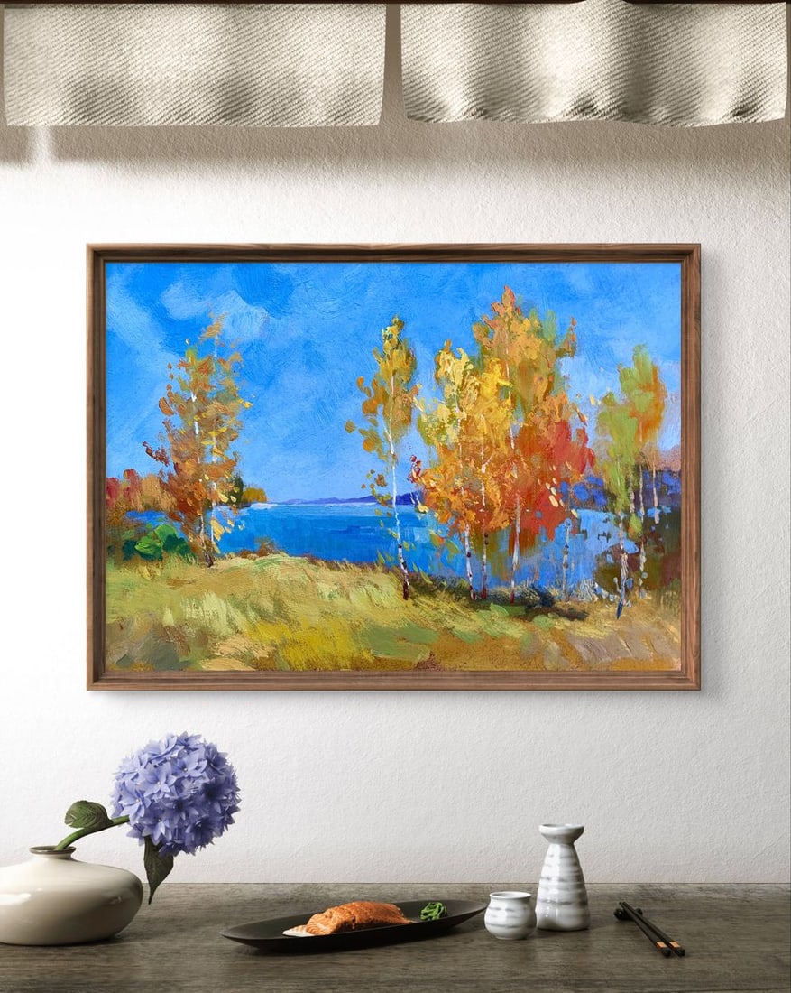 Oil painting Early autumn morning Yuriy Suprunchuk - 2