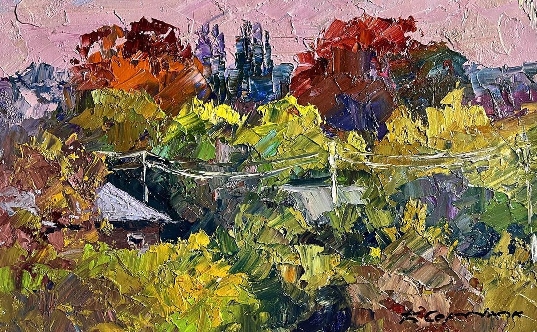 Oil painting Crimson Autumn Boris Serdyuk - 3